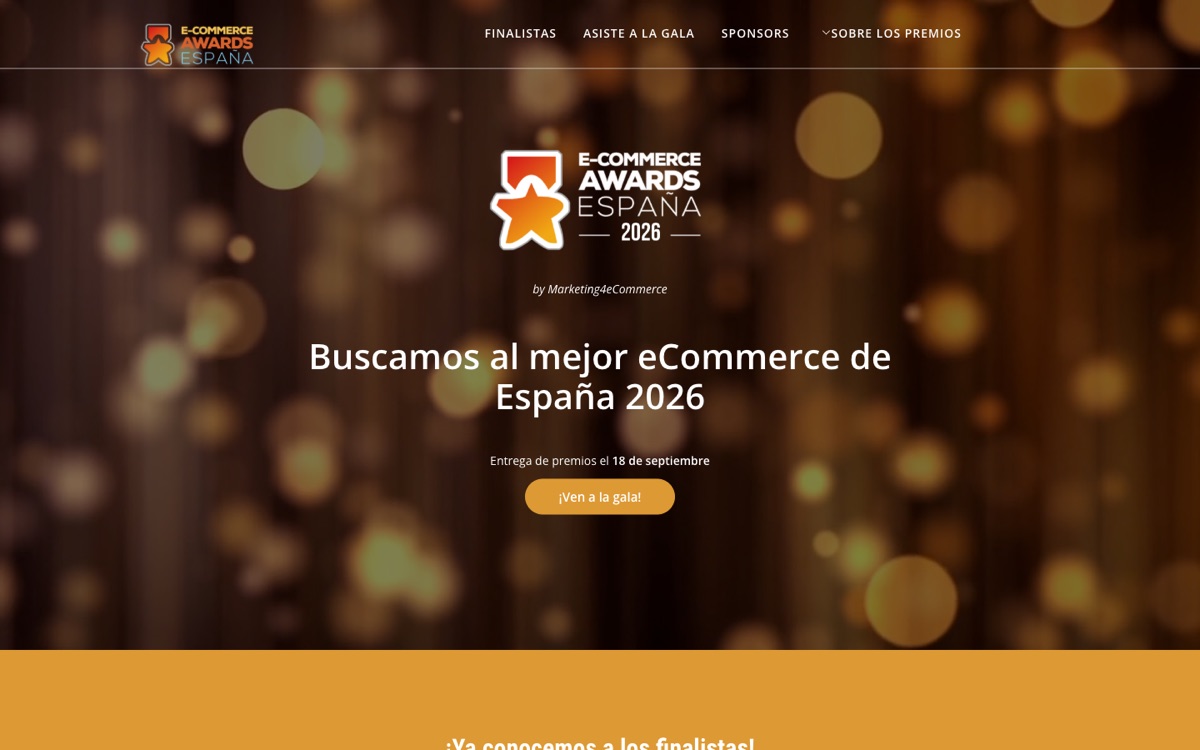 Web de los Ecommerce Awards 2026, premios al mejor ecommerce de España.