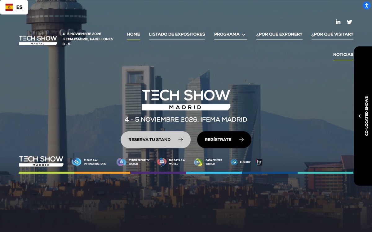 Web del Madrid Tech Show 2026, 4 y 5 de noviembre en IFEMA Madrid.