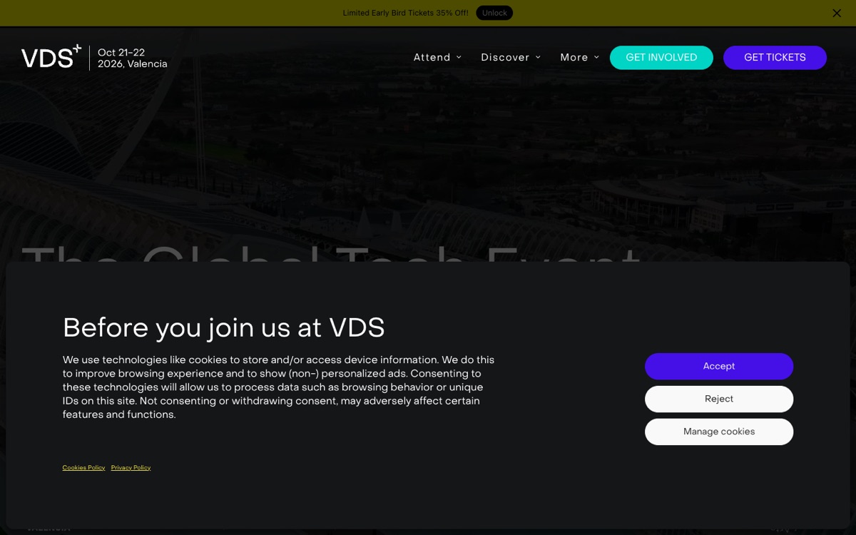 Web del Valencia Digital Summit 2026, 21 y 22 de octubre.