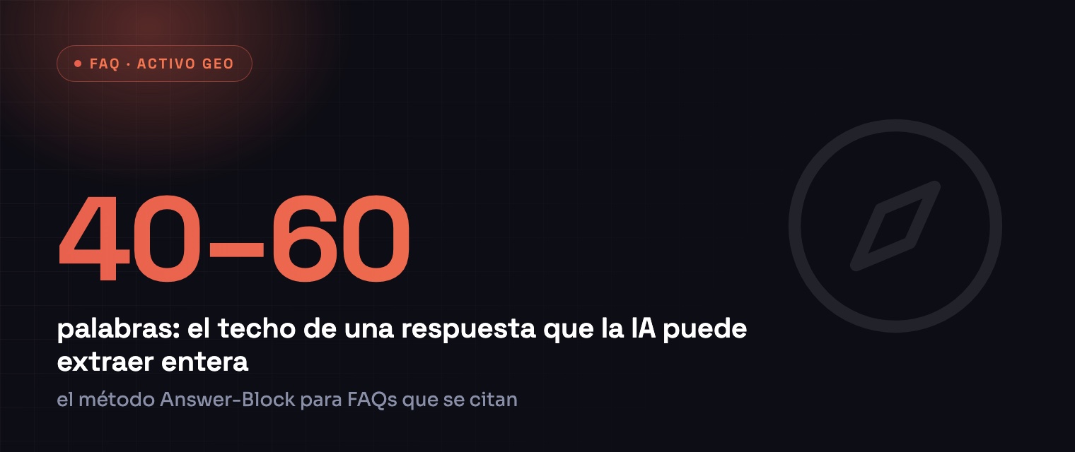 40–60 palabras: el techo de una respuesta que la IA puede extraer entera