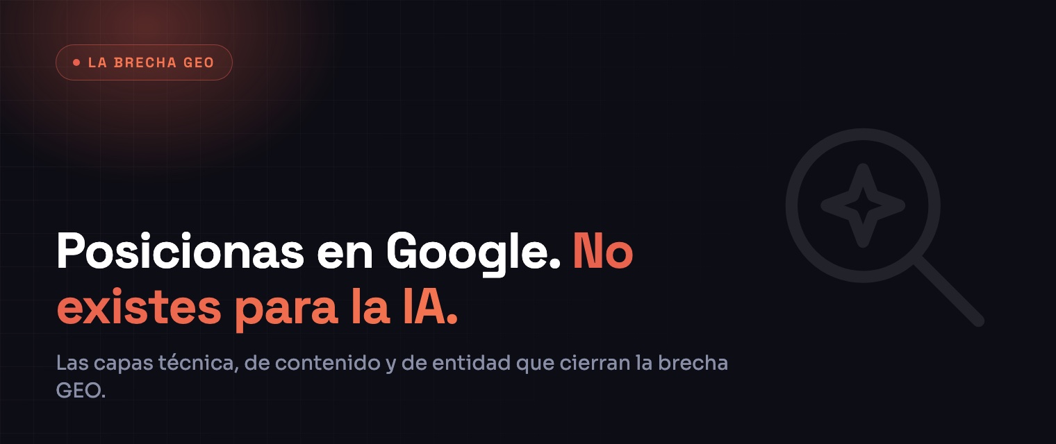 Posicionas en Google. No existes para la IA.