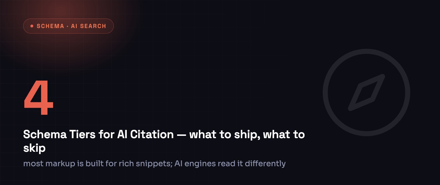 4 Schema Tiers for AI Citation, what to ship, what to skip