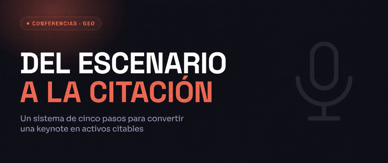 Del escenario a la citación: un sistema de cinco pasos para convertir una keynote en activos citables