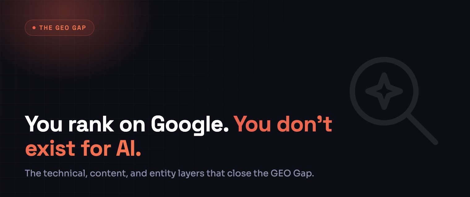 You rank on Google. You don't exist for AI.